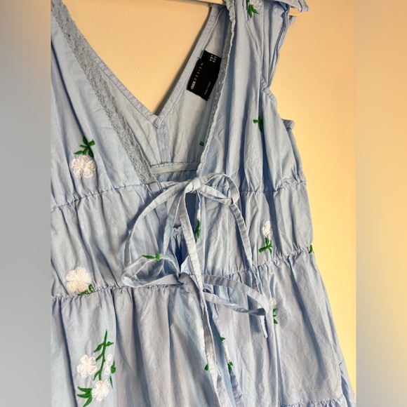 ASOS Sky Blue Floral Maxi Dress - Picture 5 of 5